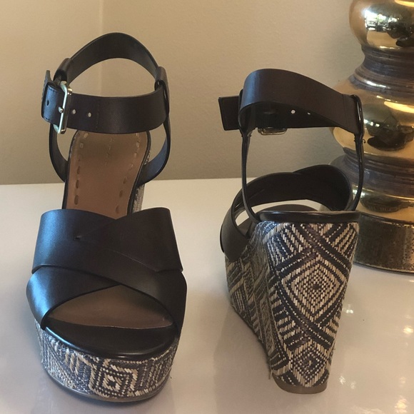 Tahari Stevie Brown Leather Wedge-Pre❤️’d - Picture 4 of 6